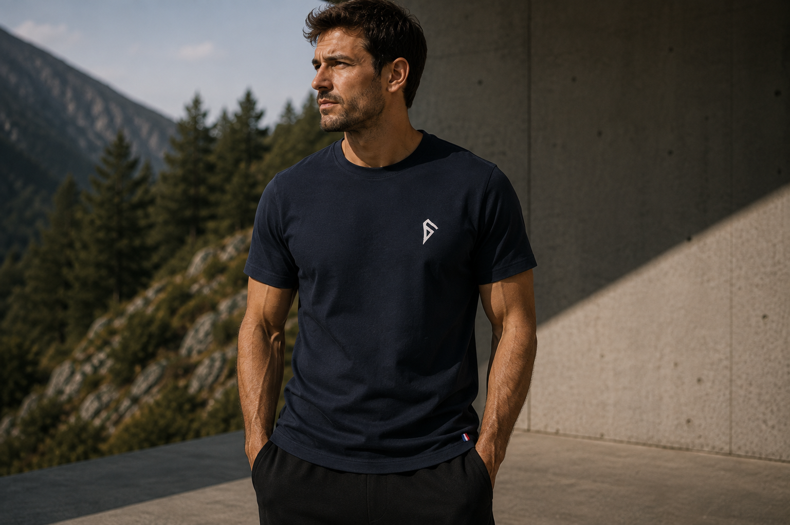 FALCO T001 — Fly On Your Own — T-shirt Bleu Marine